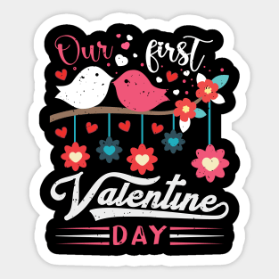 Our First Valentines Day Together 2024 Matching Couple Sticker